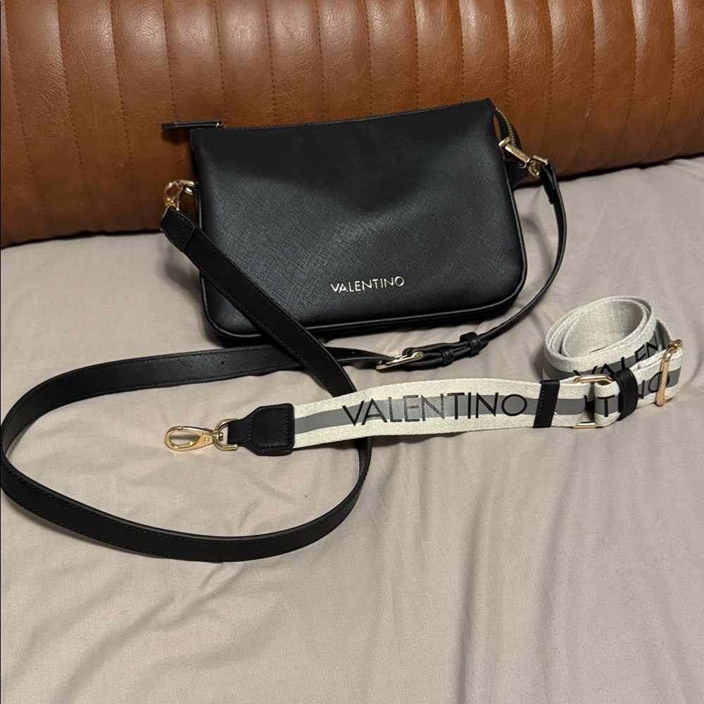 Valentino Black Crossbody Bag with two straps!